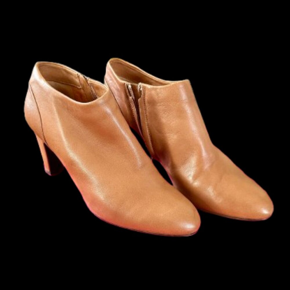 J Crew Cadogan Leather Ankle Boots 7.5 toffee Booties
